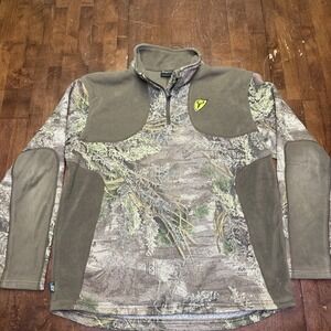 Scent Blocker 1/4 Zip Dreamseason Protect Fleece Jacket Mossy Oak Size XL Men S3